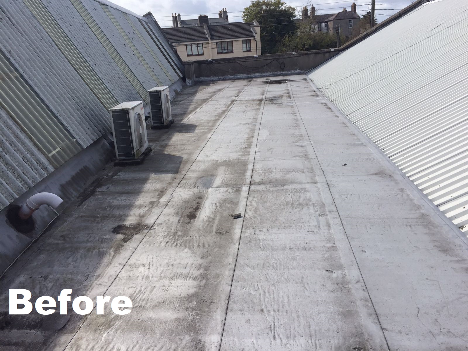 Before and after Felt Roofing
